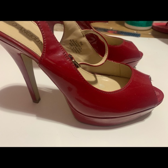 Enzo Angiolini Red Platform Heels ❤️ 👠 - Picture 11 of 12
